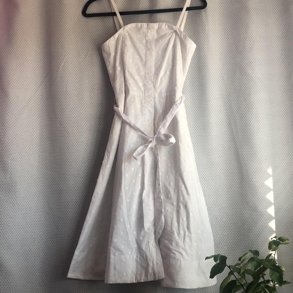 Banana republic white textured sundress